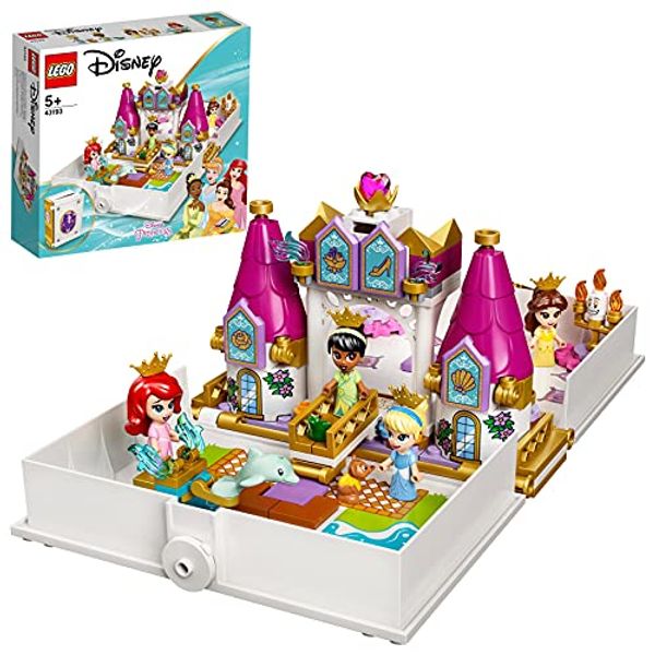 Cover Art for 5702016909647, LEGO 43193 Disney Princess Ariel, Belle, Cinderella and Tiana’s Storybook Adventures Castle Toy for Kids with 4 Micro Dolls Figures by Unknown