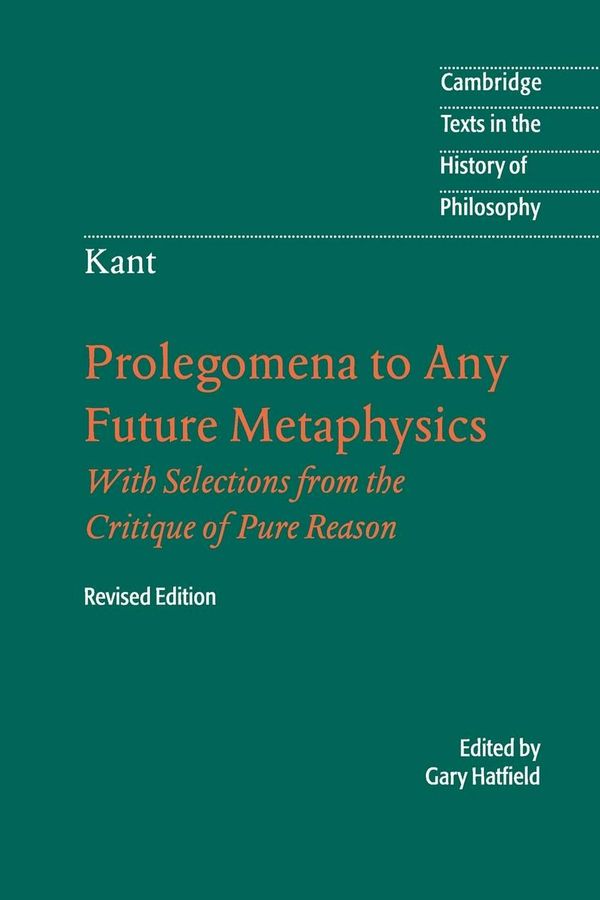 Cover Art for 9780521535359, Immanuel Kant: Prolegomena to Any Future Metaphysics by Immanuel Kant