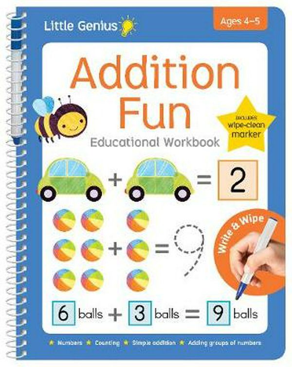 Cover Art for 9780655202257, Little Genius Write & Wipe Workbook Addition Fun by Lake Press
