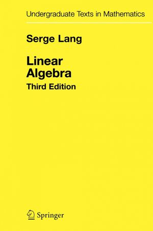 Cover Art for 9780387964126, Linear Algebra by Serge Lang