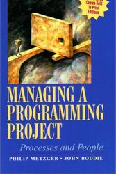 Cover Art for 9780135542392, Managing A Programming Project: Processes and People (3rd Edition) by Metzger, Philip W., Boddie, John