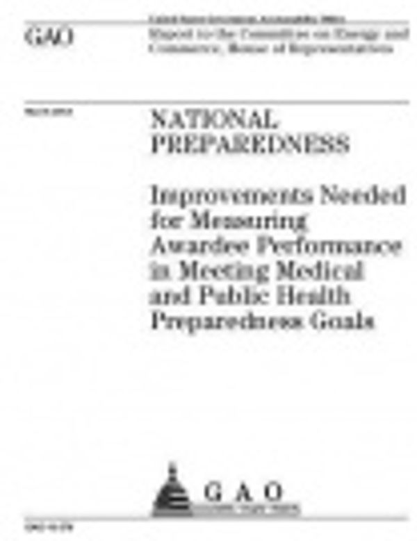 Cover Art for 9781983607813, National Preparedness by United States Government Account Office