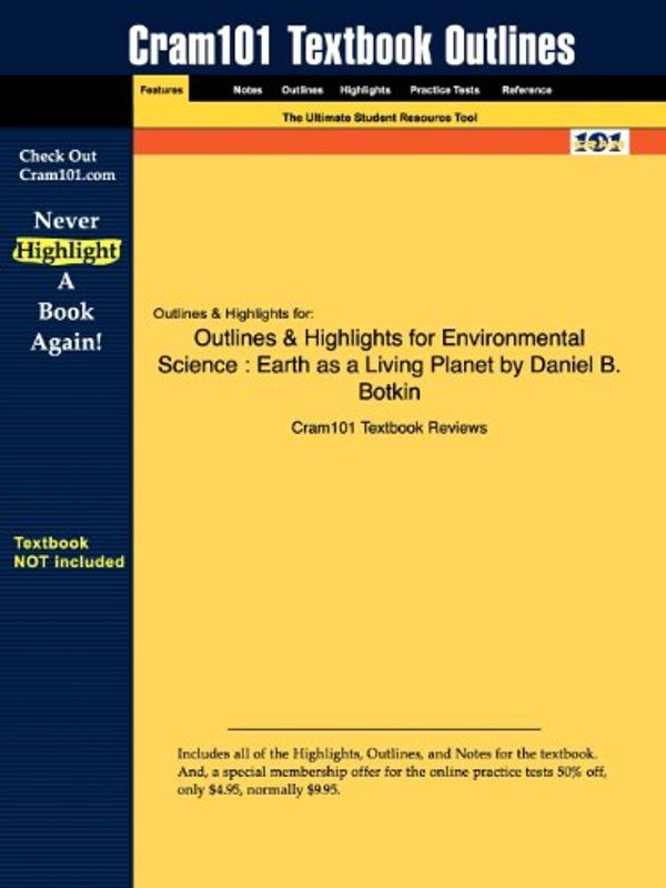 Cover Art for 9781428849945, Outlines & Highlights for Environmental Science by Cram101 Textbook Reviews