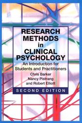 Cover Art for 9780471490890, Research Methods in Clinical Psychology by Chris Barker