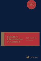 Cover Art for 9780409354775, Statutory Interpretation in Australia, 10th edition by NA