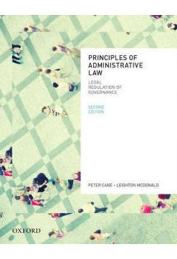 Cover Art for 9780195578102, Principles of Administrative Law by Peter Cane