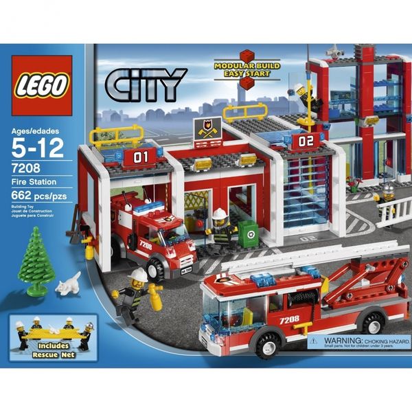 Cover Art for 0673419129565, Fire Station Set 7208 by Lego