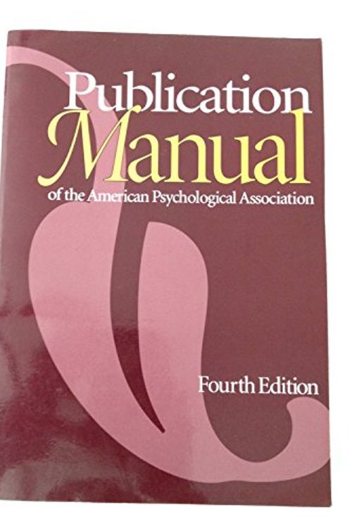Cover Art for 9781557982438, Publication Manual of the American Psychological Association, 4th Edition by American Psychological Association