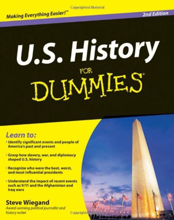 Cover Art for 9780470436394, U.S. History For Dummies by Steve Wiegand