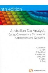 Cover Art for 9780864607836, Australian Tax Analysis by Cynthia Coleman