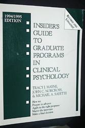 Cover Art for 9780898626506, Insider's Guide to Graduate Programs in Clinical Psychology: 1994/1995 Edition by Tracy J. Mayne PhD
