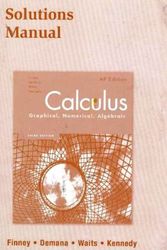 Cover Art for 9780132014144, Calculus by Ross L. Finney, Franklin Demana, Bert K. Waits, Daniel Kennedy