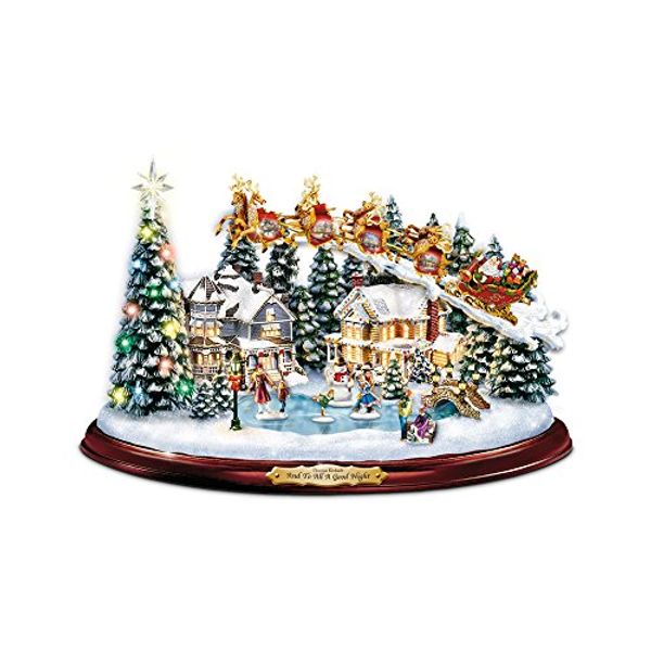 Cover Art for 5060460218112, The Bradford Exchange 'And To All A Good Night' - Thomas Kinkade Sculpture with Santa And Reindeers - Lights and Music by Unknown