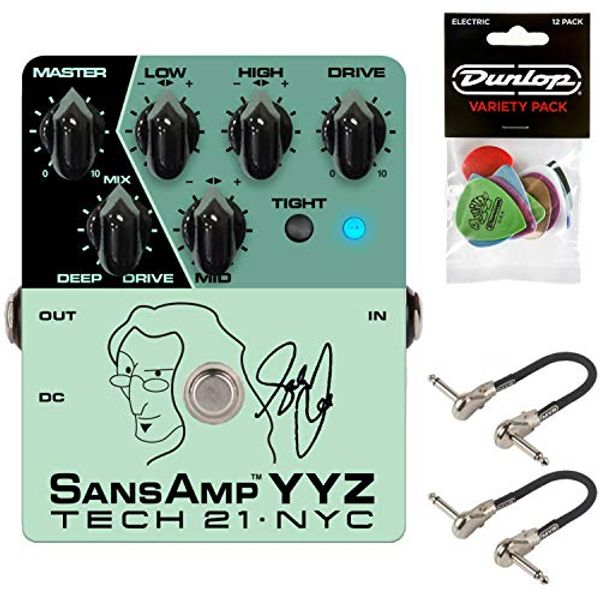 Cover Art for 0811054034459, Tech 21 YYZ Geddy Lee Signature SansAmp YYZ Pedal Bundle with 2 MXR Patch Cables and Dunlop Pick Pack by 