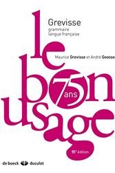 Cover Art for 9782801116425, LE BON USAGE 15E EDITION 2011 by Maurice Grevisse