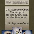 Cover Art for 9781270051077, U.S. Supreme Court Transcript of Record Khan, et al. V. Hamilton, et al. by Unknown