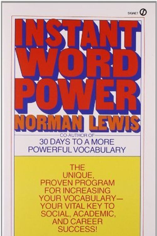 Cover Art for 9780451136015, Lewis Norman : Instant Word Power (Signet) by Norman Lewis