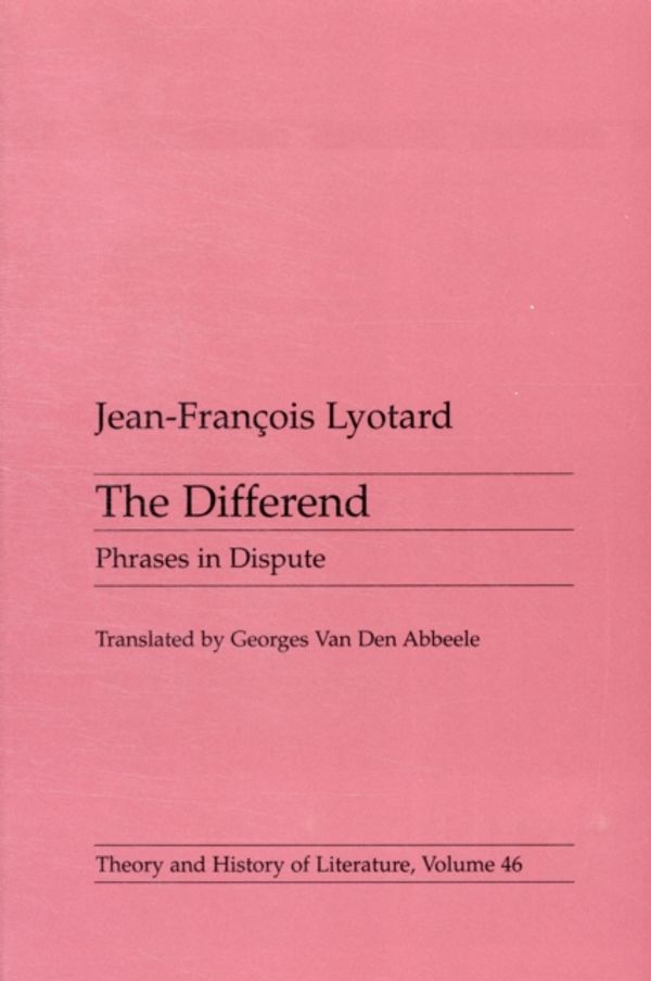 Cover Art for 9780816616114, The Differend by Jean-Francois Lyotard