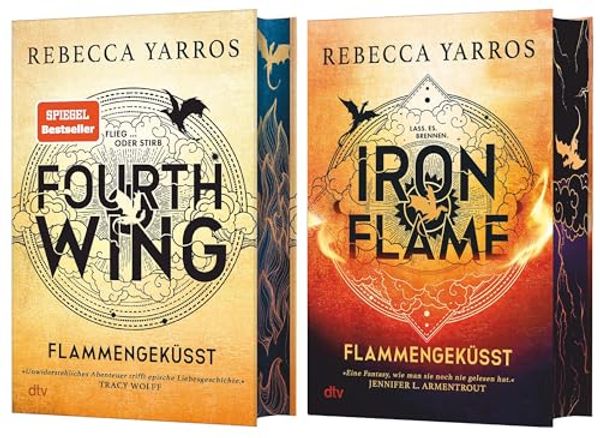 Cover Art for 4058364006288, Fourth Wing & Iron Flame – Band 1 & 2 der Flammengeküsst-Reihe von Rebecca Yarros als Deluxe-Ausgabe mit atemberaubendem Farbschnitt by Rebecca Yarros