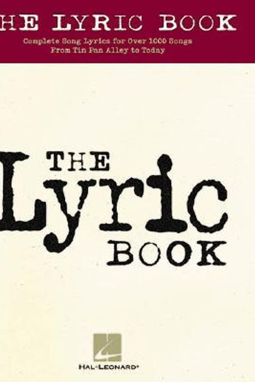 Cover Art for 9780634025655, The Lyric Book by Hal Leonard Publishing Corporation