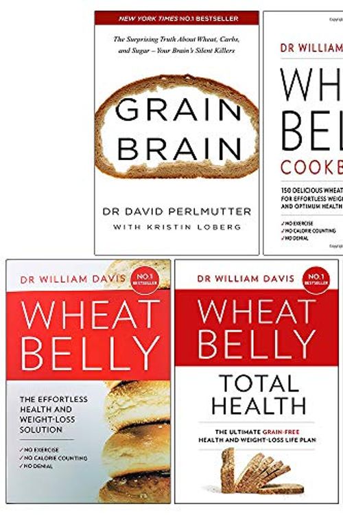 Cover Art for 9789123863426, Grain Brain, Wheat Belly Cookbook, Wheat Belly, Total Health [Hardcover], No Grain Smarter Brain Body Diet Cookbook 5 Books Collection Set by David Perlmutter, Dr. William Davis, Iota