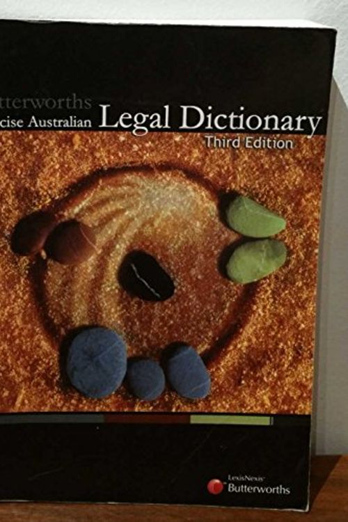Cover Art for 9780409321234, Butterworths Concise Australian Legal Dictionary by Peter Butt