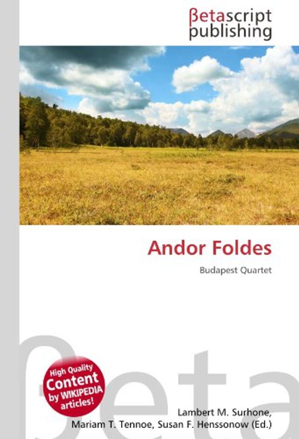 Cover Art for 9786137539408, Andor Foldes by Lambert M. Surhone