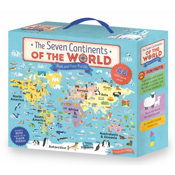 Cover Art for 9781760680817, The Seven Continents of the World Book and Floor Puzzle by Hui Skipp