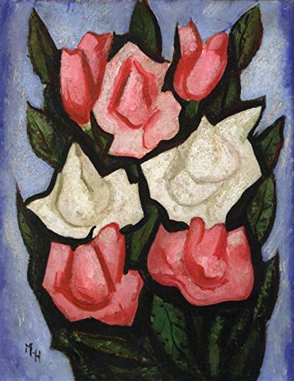 Cover Art for 7440340867827, Marsden Hartley - Roses and a Metthey Vase Private Collection 24" x 18" Fine Art Giclee Canvas Print (Unframed) by 