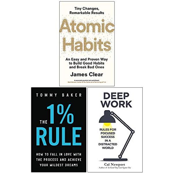 Cover Art for 9789123894178, Atomic Habits, The 1% Rule, Deep Work 3 Books Collection Set by James Clear, Tommy Baker, Cal Newport