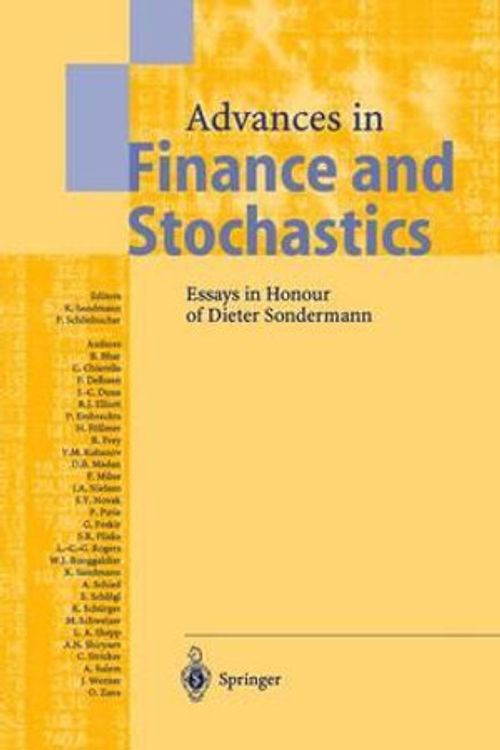 Cover Art for 9783540434641, Advances in Finance and Stochastics by Klaus SandmannPhilip J. Schoenbucher