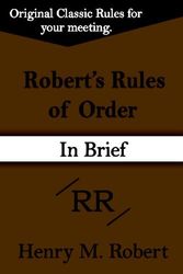 Cover Art for 9781599869377, Robert's Rules of Order (In Brief) by Henry M Robert
