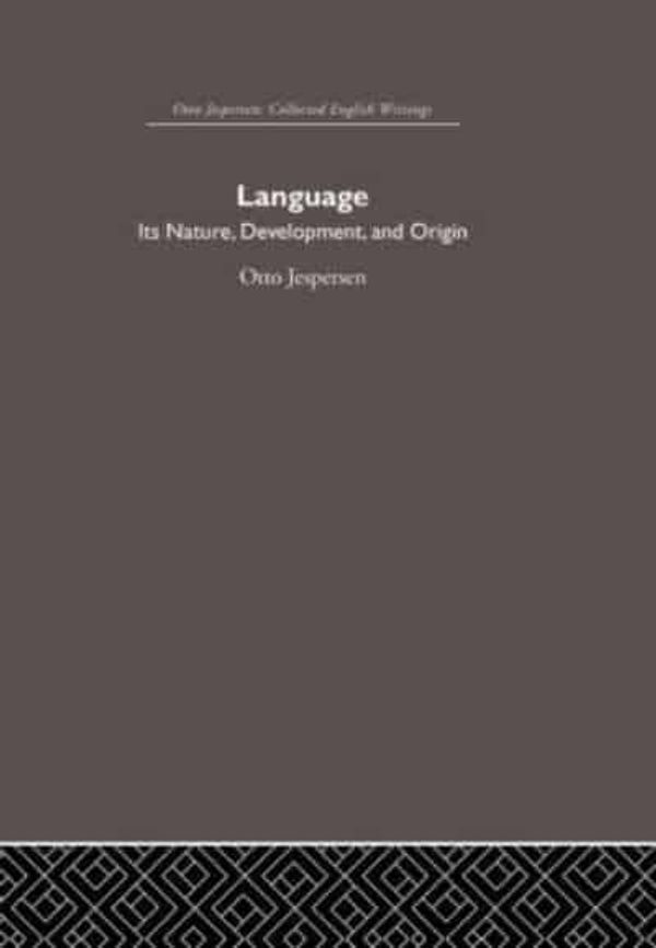 Cover Art for 9780415402477, Language by Otto Jespersen