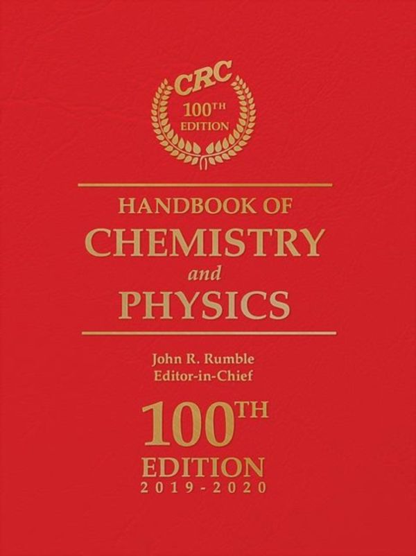 Cover Art for 9781138367296, CRC Handbook of Chemistry and Physics, 100th Edition by John Rumble