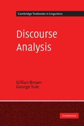 Cover Art for 9780521284752, Discourse Analysis by Gillian Brown