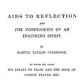 Cover Art for 1230000218706, Aids to Reflection by Samuel Taylor Coleridge
