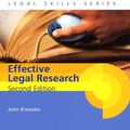 Cover Art for 9781847038180, Effective Legal Research by John Knowles