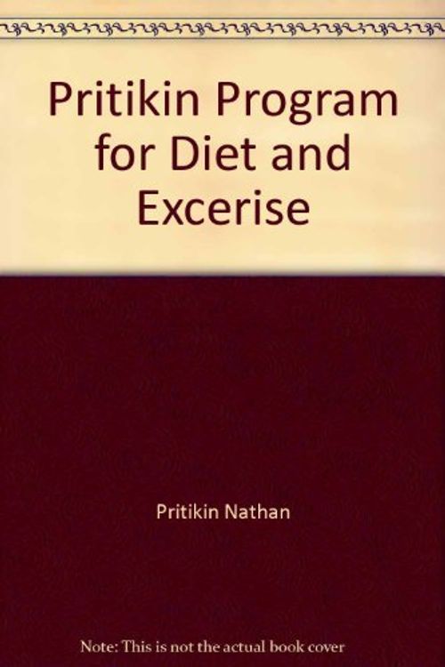 Cover Art for 9780553247725, Pritikin Program for Diet and Excerise by Nathan Pritikin