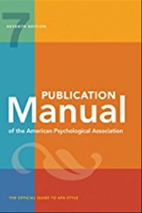 Cover Art for 9781433832161, Publication Manual of the American Psychological Association (7th Edition) by American Psychological Association