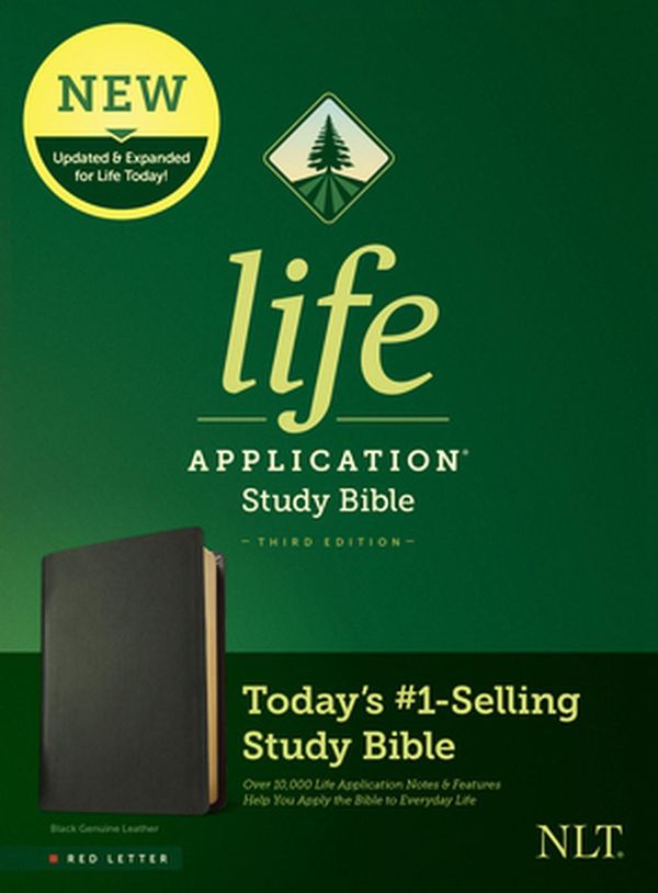 Cover Art for 9781496455222, NLT Life Application Study Bible, Third Edition (Red Letter, Genuine Leather, Black) by Tyndale