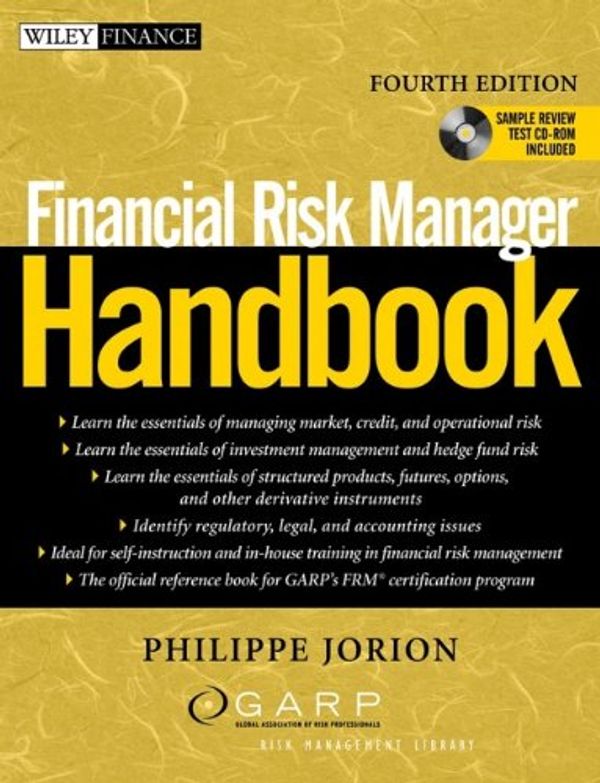 Cover Art for 9780470126301, Financial Risk Manager Handbook by Philippe Jorion