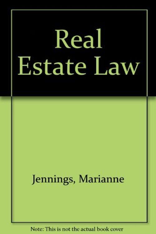 Cover Art for 9780538846042, Real Estate Law by Marianne Jennings