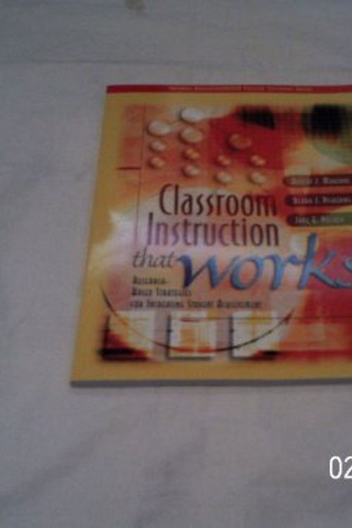 Cover Art for 9781417664290, Classroom Instruction That Works by Robert J. Marzano