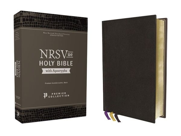 Cover Art for 9780310461500, NRSVue, Holy Bible with Apocrypha, Premium Goatskin Leather, Black, Premier Collection, Art Gilded Edges, Comfort Print: New Revised Standard Version, ... Collection, Art Gilded Edges, Comfort Print by Zondervan