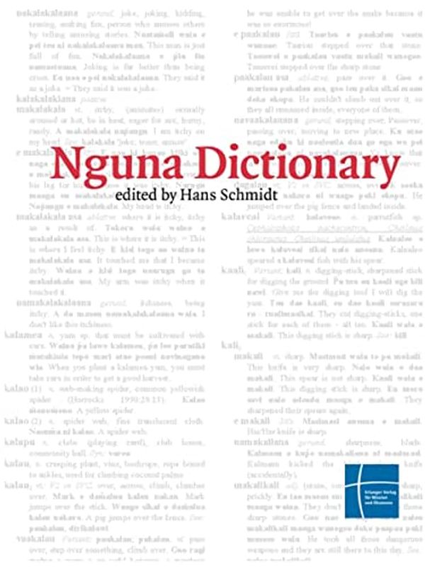 Cover Art for 9783872145734, Nguna Dictionary by Hans Schmidt