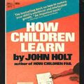 Cover Art for 9780140211337, How Children Learn by John Holt