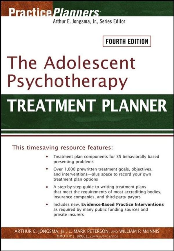 Cover Art for 9780470054475, The Adolescent Psychotherapy Treatment Planner by Arthur E. Jongsma