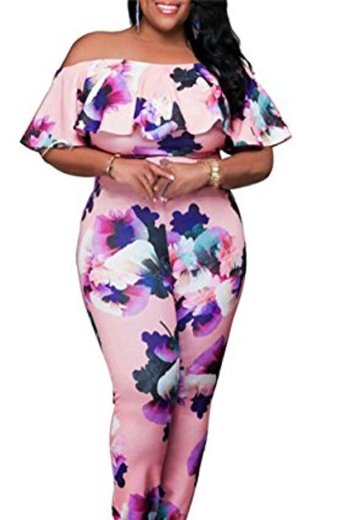 Cover Art for 9789985302194, QianQian-AU Women Sexy Slim Fit Off Shoulder Ruffled Floral Print Rompers XXL Pink by John Grisham