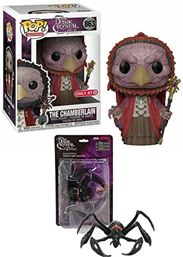 Cover Art for B09315VBGD, Six Legged Silk Spider Funko Figure Television The Dark Crystal Age of Resistance Jim Henson Bundle Pop! The Chamberlain Store Exclusive 2 Items by Unknown