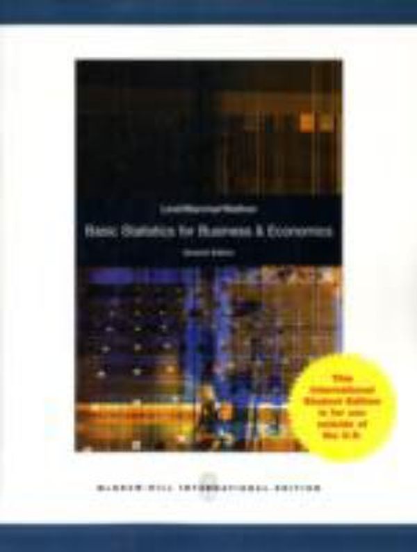 Cover Art for 9780071220996, Basic Statistics for Business and Economics by Douglas A. Lind